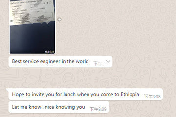 "Best service engineer in the world"