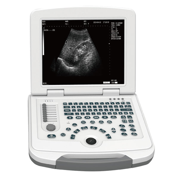 black and white portable ultrasound machine