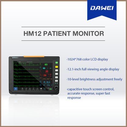Moniteur patient de signes vitaux DAWEI ICU CCU HD12