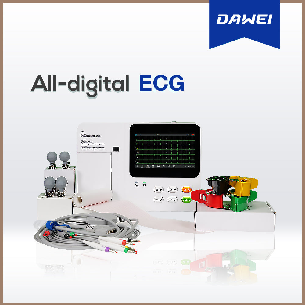 Hospital Clinic Health Care Center Portable 3 Channel ECG Machine ME03 | DAWEI