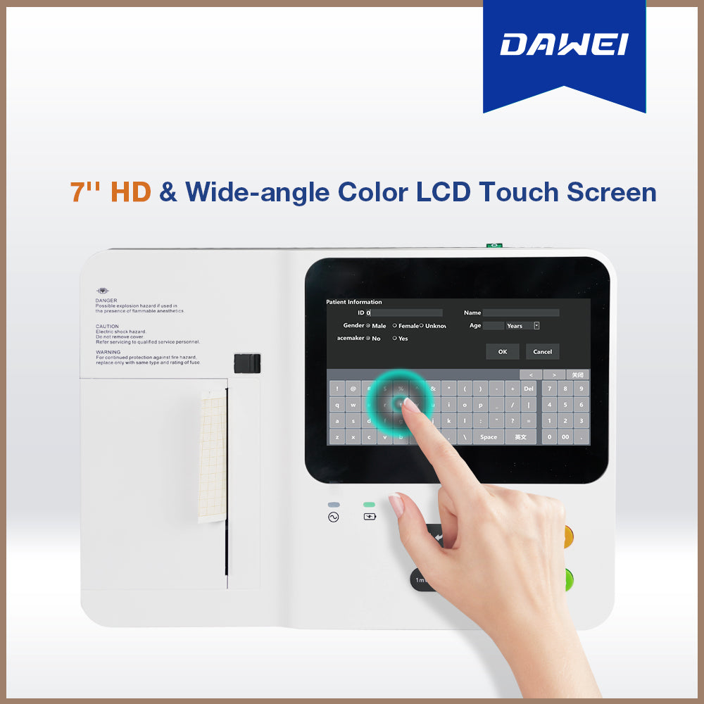 Hospital Clinic Health Care Center Portable 3 Channel ECG Machine ME03 | DAWEI