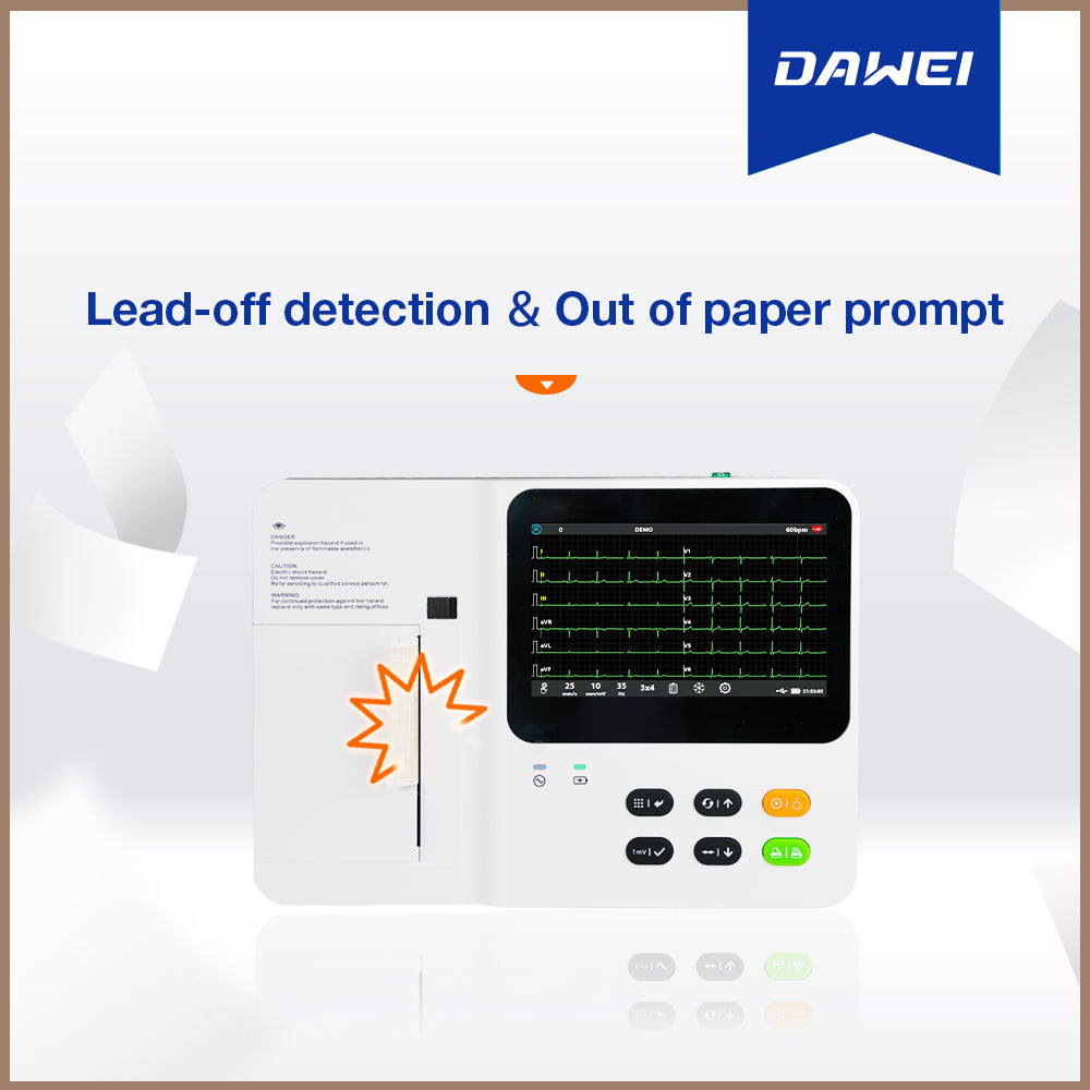 Hospital Clinic Health Care Center Portable 3 Channel ECG Machine ME03 | DAWEI