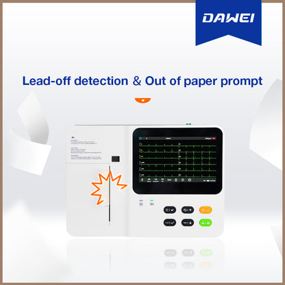 Hospital Clinic Health Care Center Portable 3 Channel ECG Machine ME03 | DAWEI