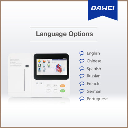 Hospital Clinic Health Care Center Portable 6 Channel ECG Machine ME06 | DAWEI
