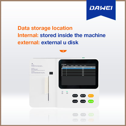 Hospital Clinic Health Care Center Portable 3 Channel ECG Machine ME03 | DAWEI