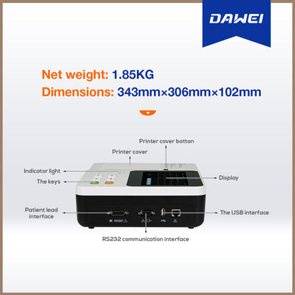 Hospital Clinic Health Care Center Portable 3 Channel ECG Machine ME03 | DAWEI