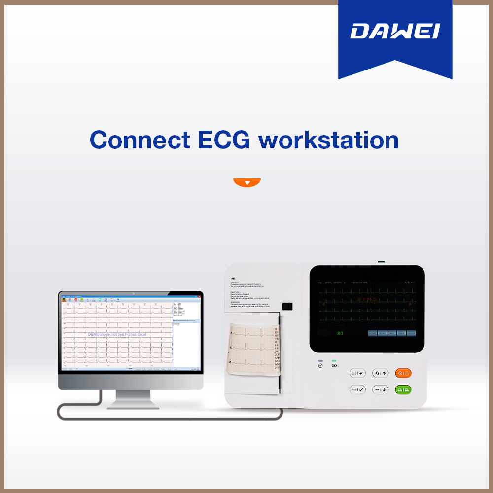 Hospital Clinic Health Care Center Portable 3 Channel ECG Machine ME03 | DAWEI