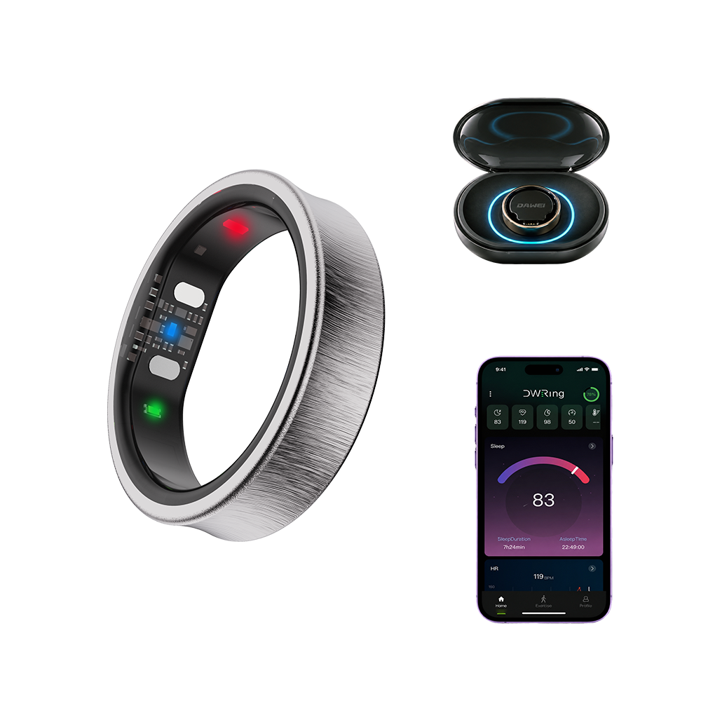 DWRing Smart Ring, Blood Oxygen, Pulse Rate & Sleep Tracker, IP68