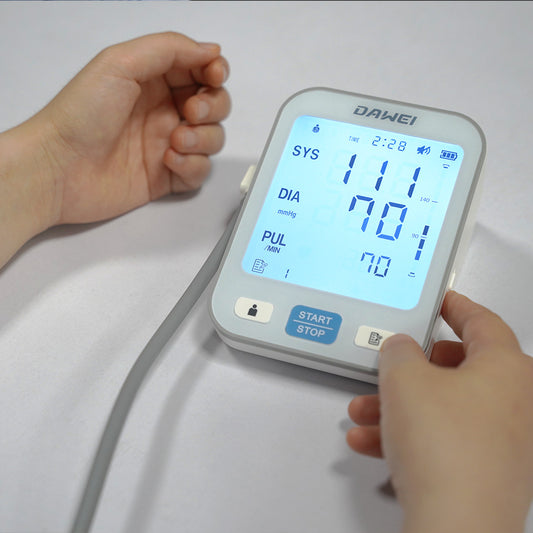 Brazo superior Presión arterial Monitores BP máquina con manguito grande 22-42cm para uso doméstico | ES-AWTOREM
