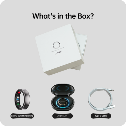 DWRing Smart Ring, Blood Oxygen, Pulse Rate & Sleep Tracker, IP68