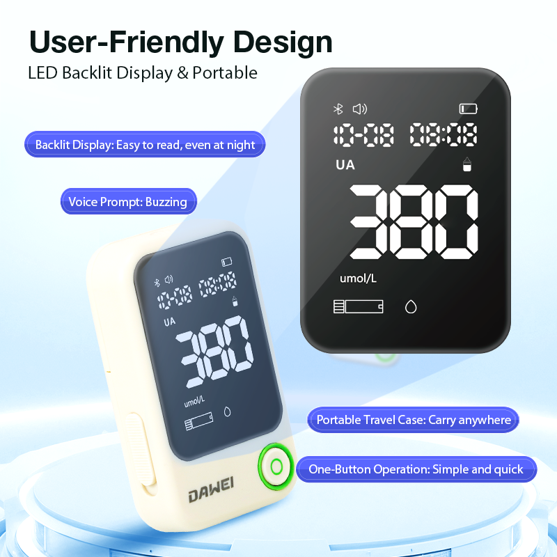 Portable Uric Acid Testing Meter for Home Use | Dawei