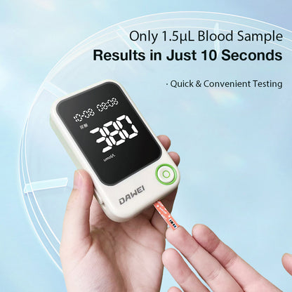 Only 1.5μL Blood Sample
Fast 10-Second Results