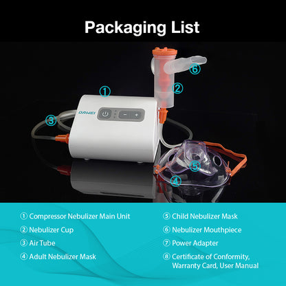 Advanced Ultra-Quiet Portable Compressor Nebulizer for Home Use