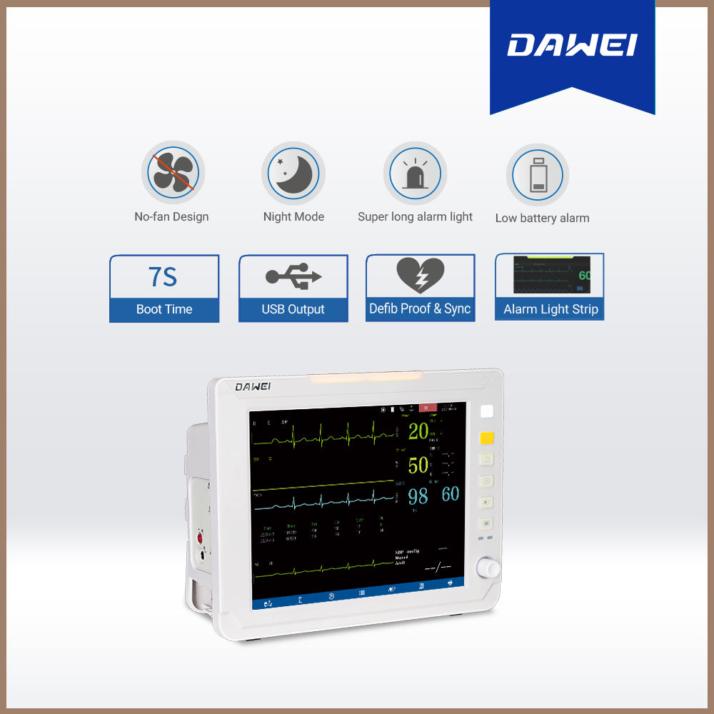 Dawei HM11 patient monitor with advanced clinical monitoring features