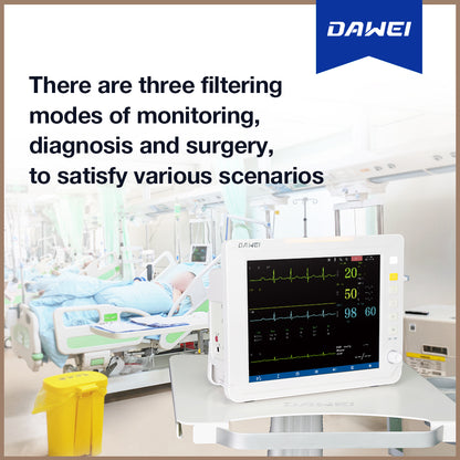 Dawei HM11 patient monitor with monitoring, diagnosis and surgery modes