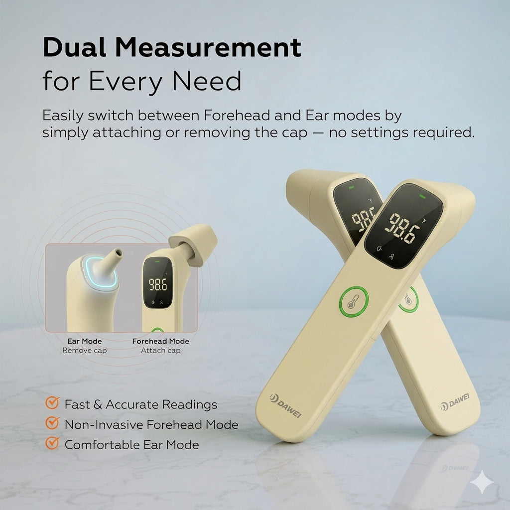 Smart Ear & Forehead Infrared Thermometer | Dawei