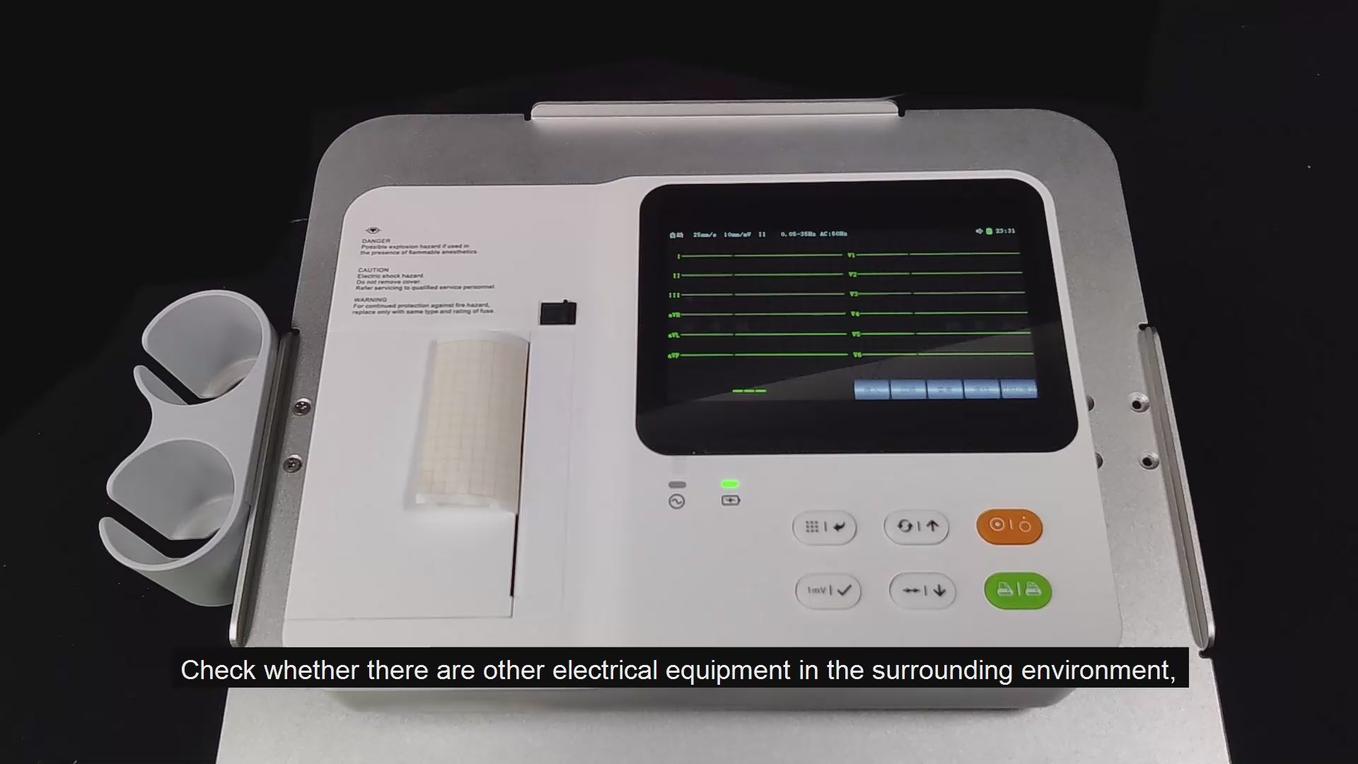Load video: Hospital Clinic Health Care Center Portable 3 Channel ECG Machine ME03 | DAWEI