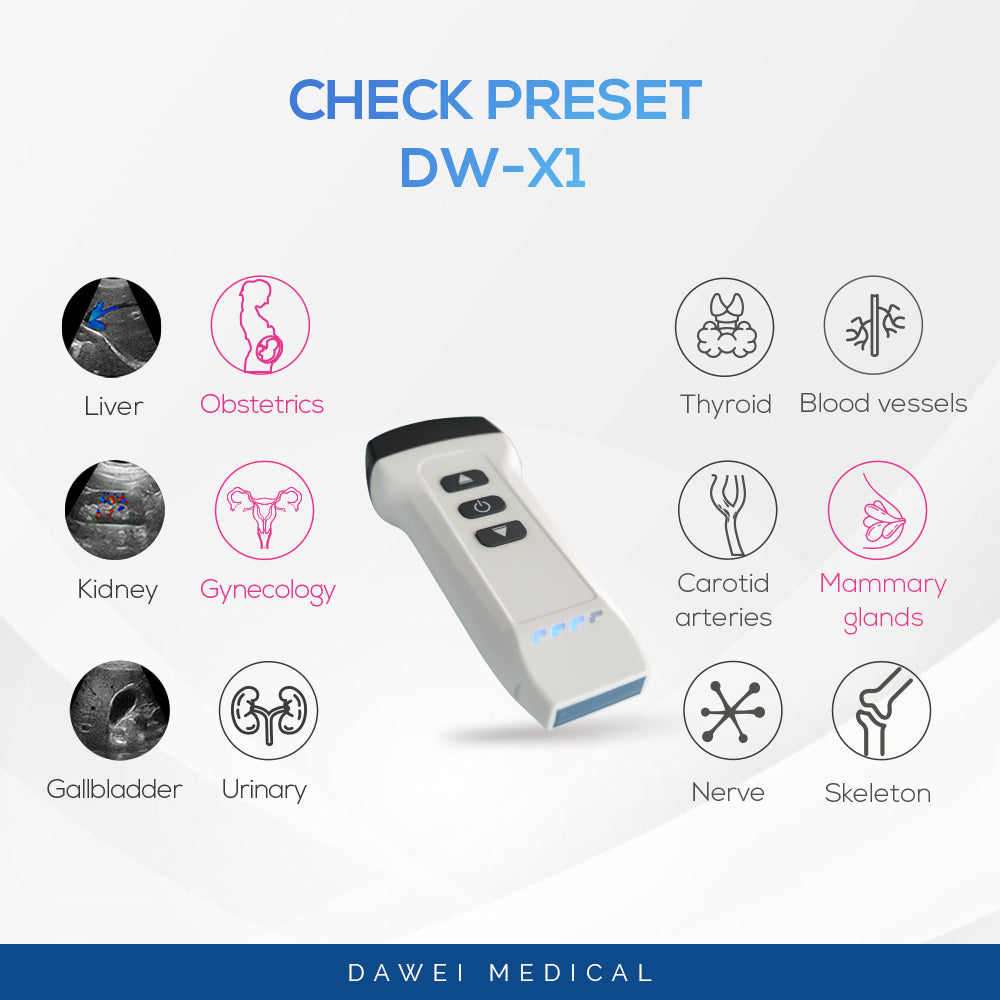 Wireless Phone Ultrasound Probe Color Doppler Ultrasound Machine Linear Convex 128 Elements Support IOS Android | DAWEI