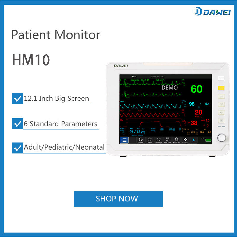 Monitor de paciente de constantes vitales DAWEI ICU CCU HD12
