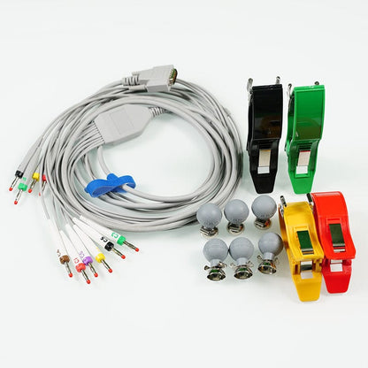 3 channel ecg machine  12 lead cable